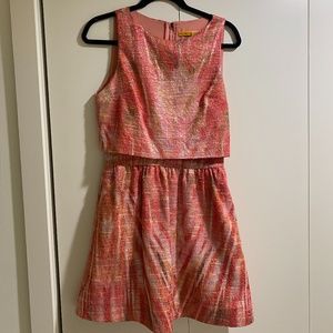 Alice + Olivia Pink and Orange Sparkle Dress